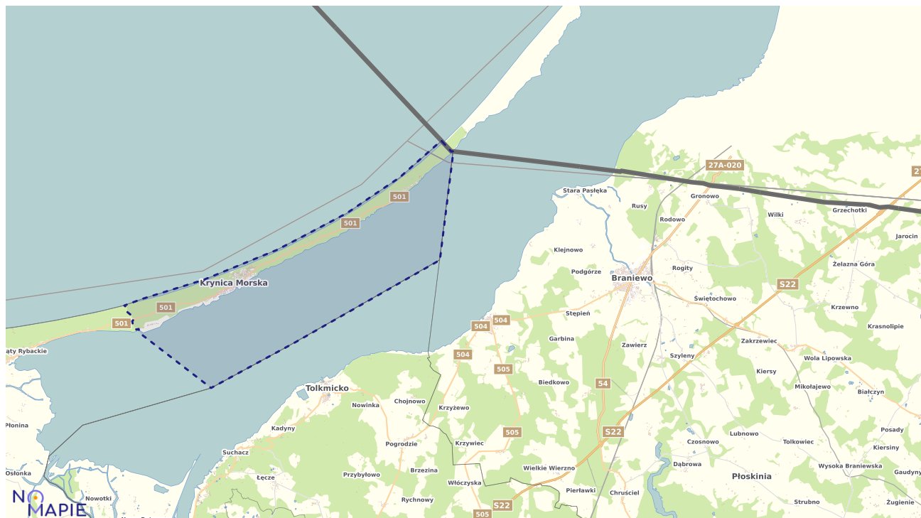Mapa uzbrojenia terenu Krynicy Morskiej